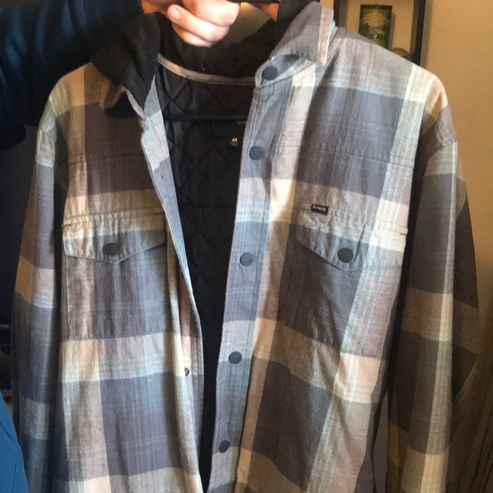 Hurley flannel jacket size medium
